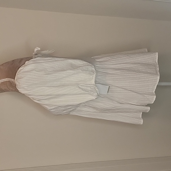 Bp Peasant Blouse, High Waist, Balloon Sleeve, Semi-Sheer, Size M, NEW with Tag - Picture 2 of 10